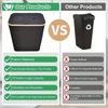 Foldable Fabric Recycling Bin with Lid, Large 140L Storage Box, Double-hole Bottle Holder with Lid, Eco-friendly