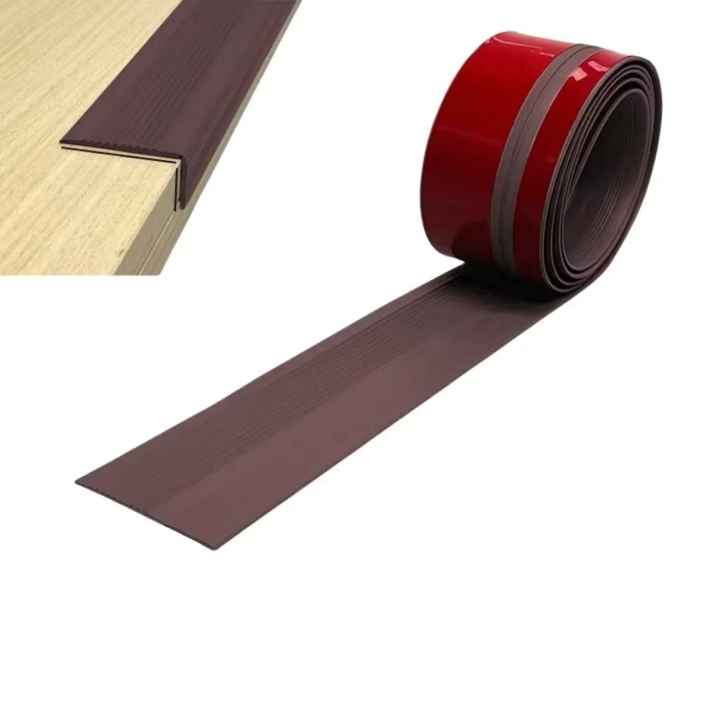 1PC 2M/78.74inch Stair Edge Protector Non-slip Stair Nose Edging Self-Adhesive Stair Edge Trim Step Edge  Stair Treads 2M кофейный