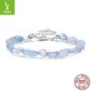 Blue Crystal Bracelet Women'S Niche S925 Sterling Silver Lucky Energy Bracelet Hand Jewelry