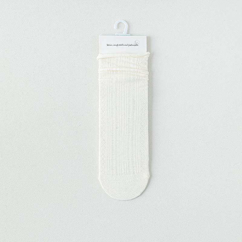 Socks Stacking Socks Combed Cotton Medium Tube Socks Mesh Thin Hollow Breathable Ballet Shoes Socks