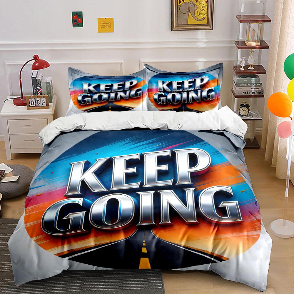 Motivational Decor Set For Home Soft Comfortable Duvet Cover Bedding Set Included 1*Duvet Cover & 2*Pillowcases, Gift