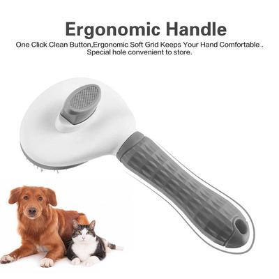 1 peine para mascotas, cepillo autolimpiable para perros y gatos, para pelo corto y largo, cepillo de aseo para la caída del pelo.