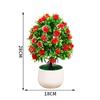 Plastic Artificial Plants Potted 6 Colors Home Garden Decor Rose Flower Plant Fake Flowers