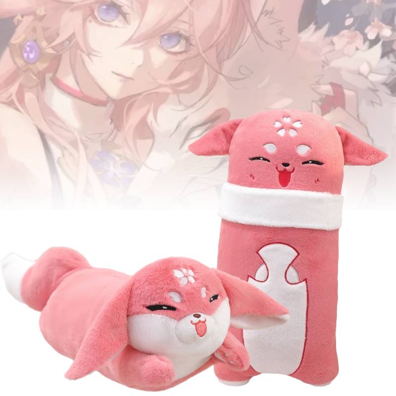 Genshin Impact Yae Miko Fox Plush Toy Pillow Stuffed Animal Doll Kids Gifts