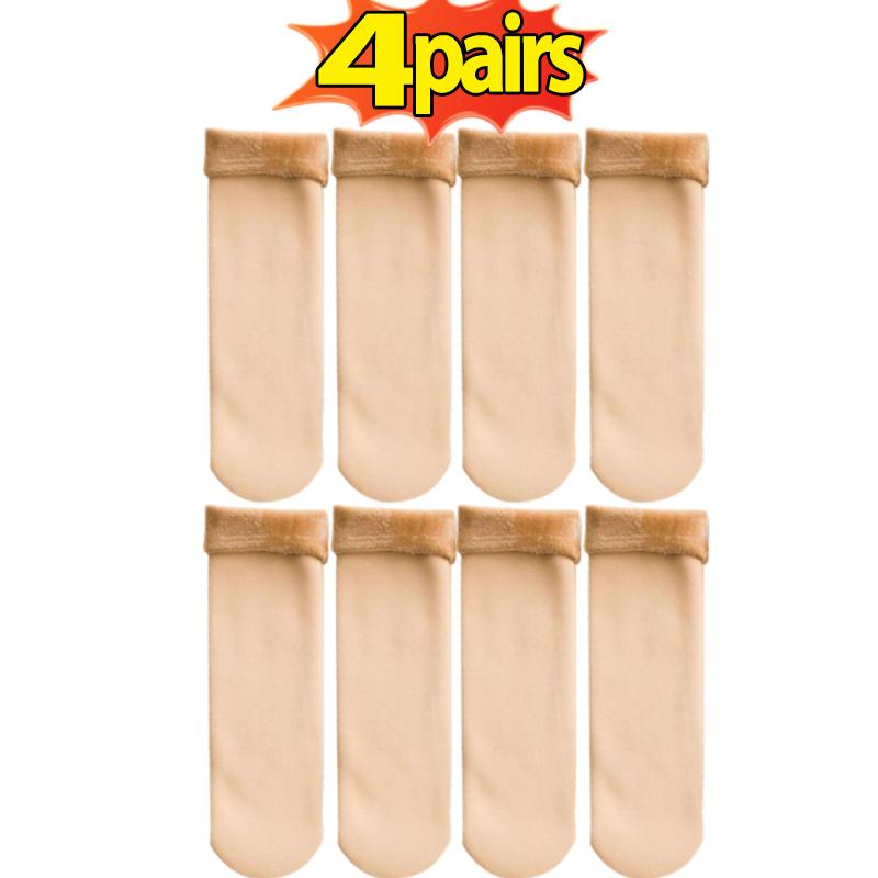 1/5pairs Women Winter Thicken Warm Short Socks Thermal Cashmere Wool Socks Nylon Snow Velvet Boots Home Floor Mujer