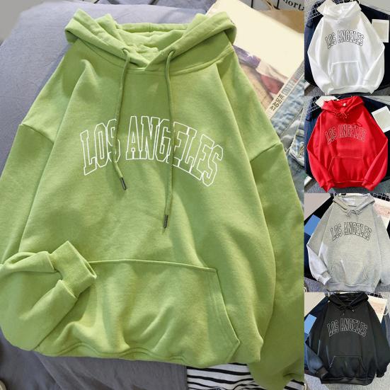Women Hoodie Hooded Drawstring Loose Pullover Spring Hoodie for Daily Wear