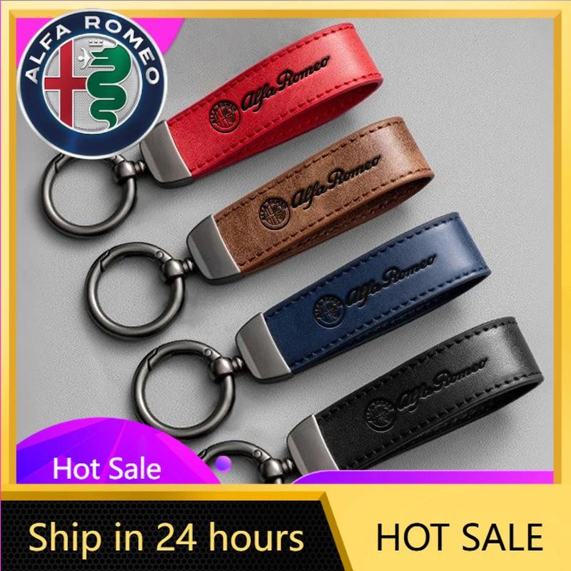 Car Stickers For Alfa Romeo Car Logo Keychain Creative Auto Keyring Pendant Gifts Accessories For Alfa Romeo Giulia Stelvio Juni QF4