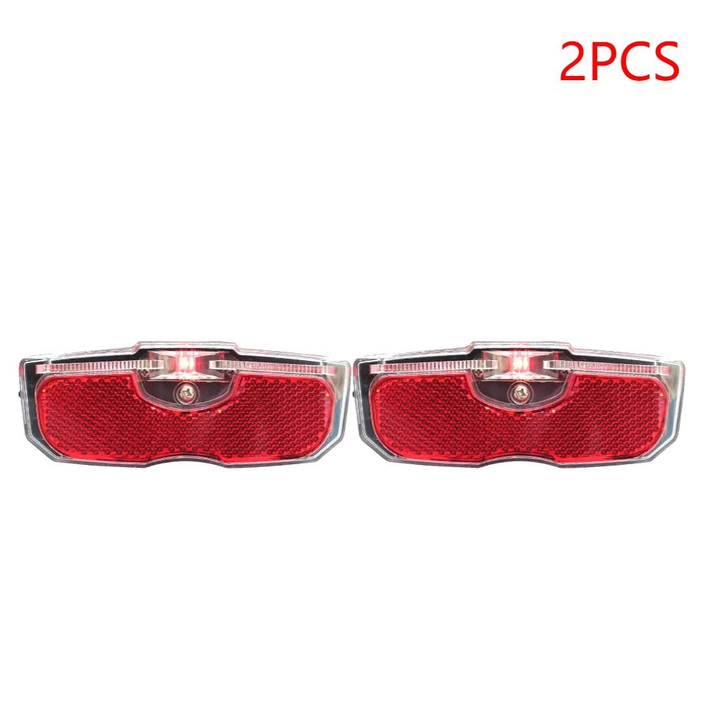 1/2PCS Bike Rack Tail Light LED MTB Bike Luggage Rack Reflective Light MTB Riding Warning Reflector Cycling Accessories