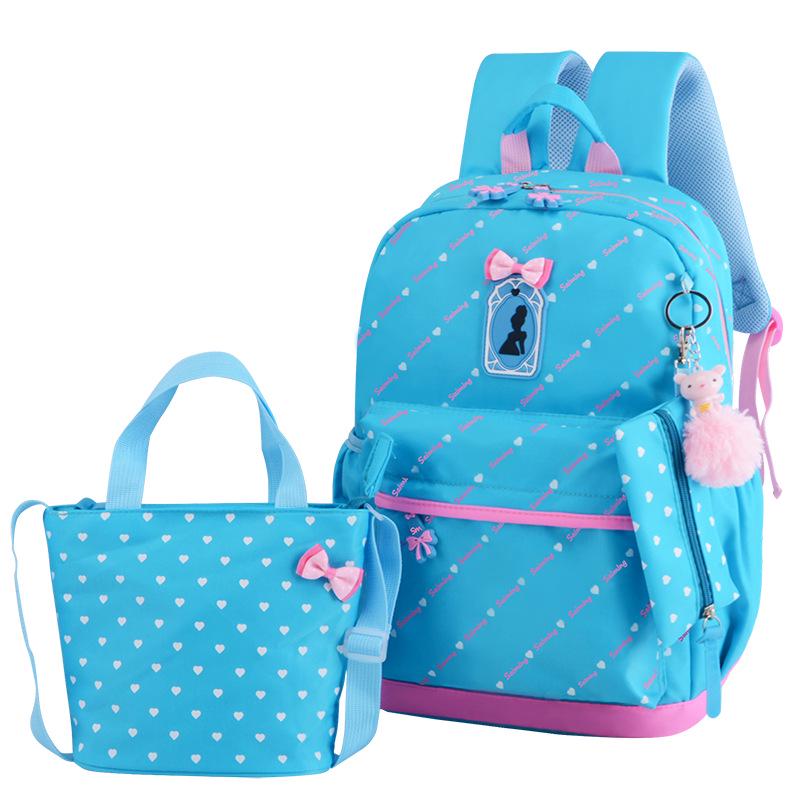 3pcs/set School Bag Backpacks Schoolbag Fashion Kids Lovely Backpack for Children Girls Bag Student