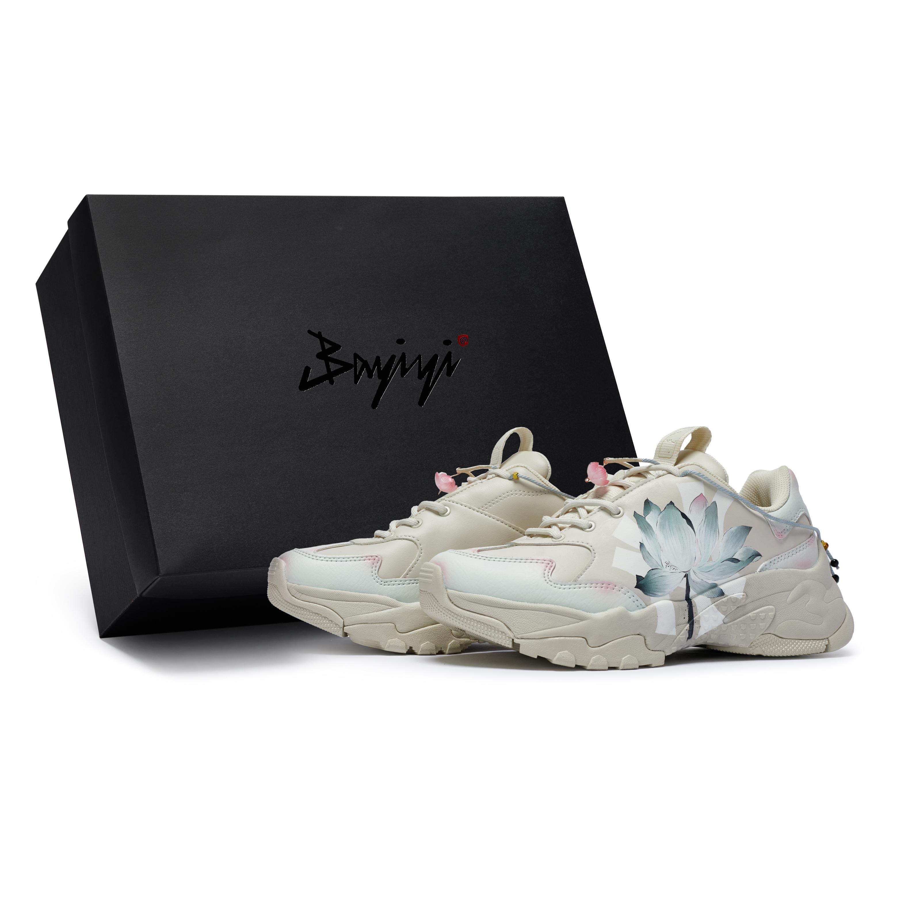 

MLB Big Ball Chunky 811 Manufacturing, Box, Zen New Chinese Style Collection, Listen To The Lotus Language Leather 32SHC1011-50B(Team80-S-BOX) 37.5