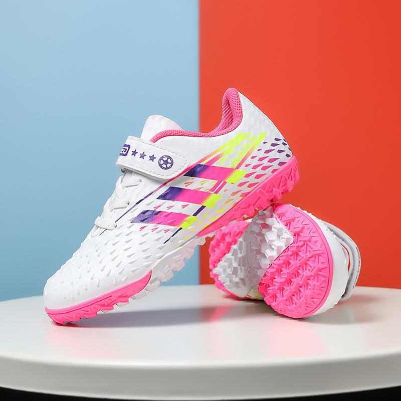 2025 Children's Velcro Football Shoes Boys and Girls Game Broken Nails Primary and Secondary School Students Lace-up Training Shoes