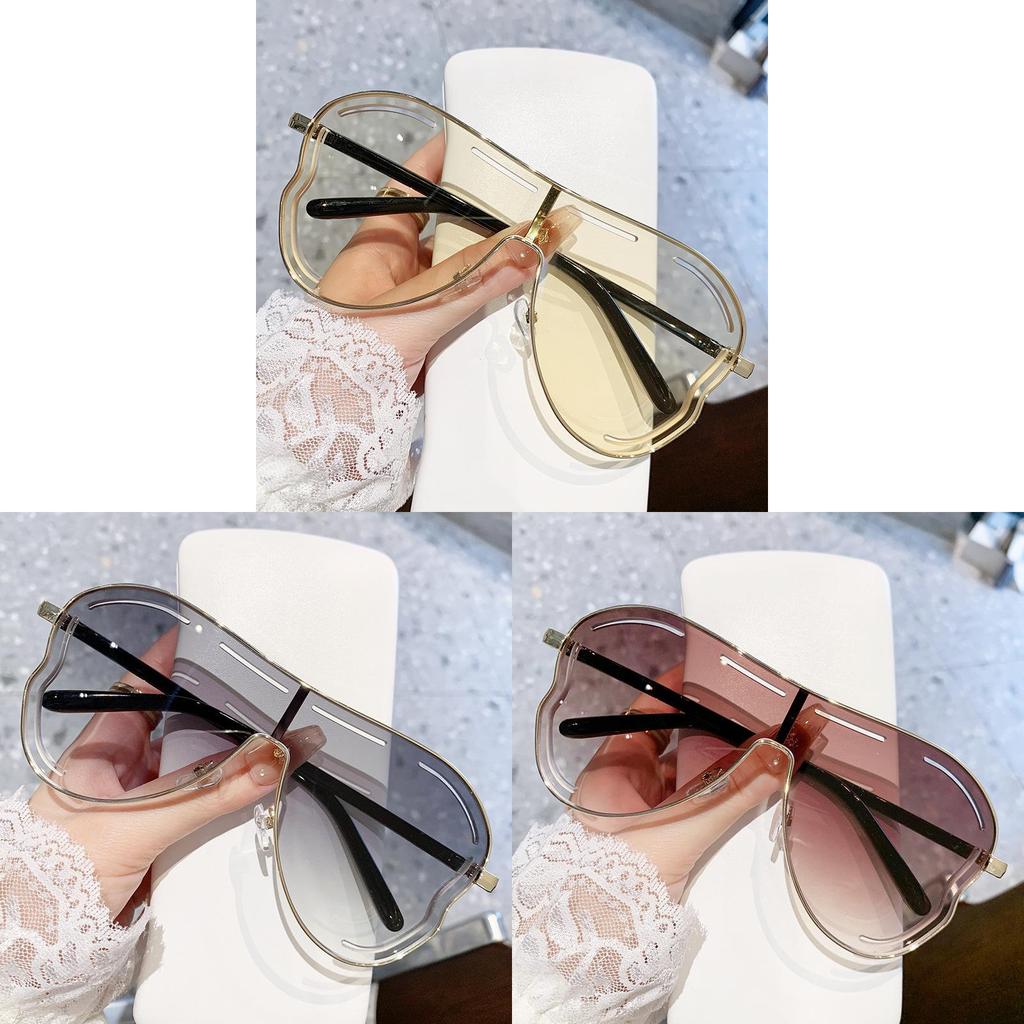 Geometric Metal Sunglasses With Uv400 Protection For Fashionable Outings And Parties