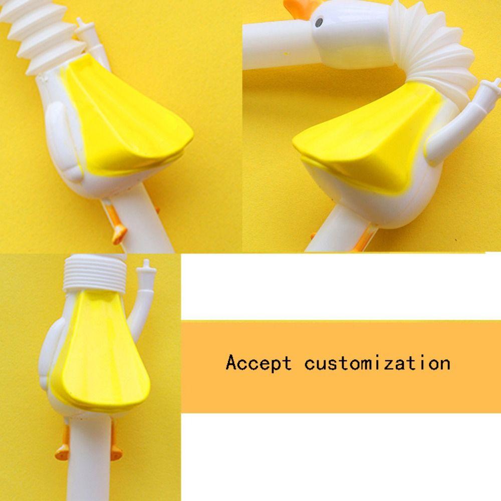 Cartoon Plastic Drinking Straws Animal Goose Animal Long Straw Drinking Tube  for Kitchen & Bar