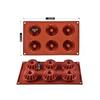 6 Cavity Mousse Cake Mold Silicone Baking Mold New Pudding Mould  for Donuts Jello