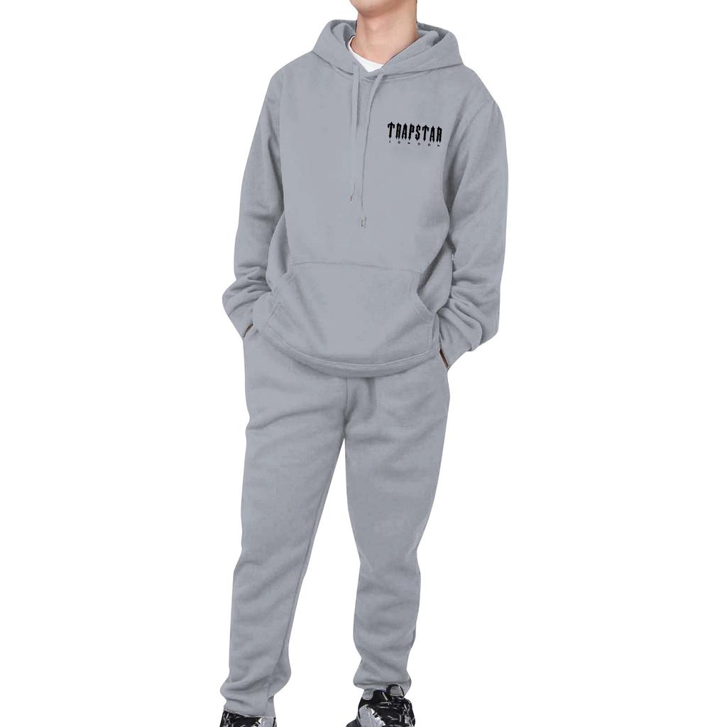 Tuta da jogging da donna con cappuccio a maniche lunghe, pantaloni lunghi, pantaloni sportivi, set da due pezzi