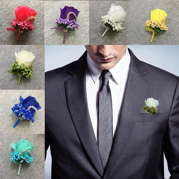Novio Hombre Corsage Simulación Silk Rose Pin Broche Traje de Boda  Accesorios de Flores comprar a buen precio — entrega gratuita, reseñas  reales con fotos — Joom