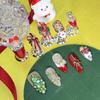 Handmade Press-On Nails Christmas Strawberry Design Red A3410 Almond Shape Women Winter Nail Art