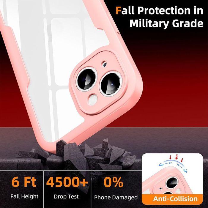 Coque Intégrale - BOOLING - pour iPhone 17e - Protection Hybride avec Cercle Magnétique - Rose