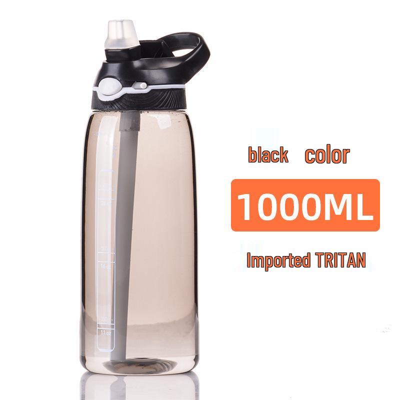 Tritan Large Capacity Portable Sports Water Bottle with Straw - Stylish Plastic Cup for Adults.