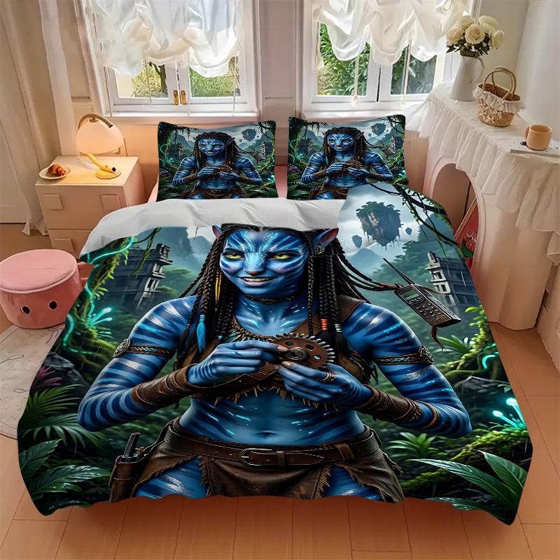 Avatar World Adventure Print 3Pcs Bedding Setduvet Cover With 2 Bedropillowcase Home Birthday Gift