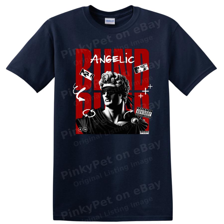 Blind Angelic Statue Graphic T Shirt for Art Lovers and Streetwear Tee