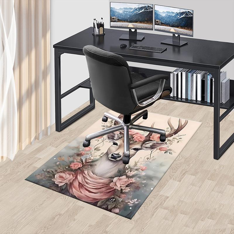 1pc Deer Carpet Office Rug Outdoor Mat Home Decor Area Carpet Festival Gift