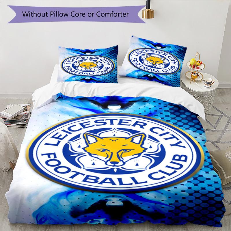City Football Club Printed Pattern Duvet Cover Set – includes 1 duvet cover and 2 matching pillowcases Bedroom decor Christmas gifts