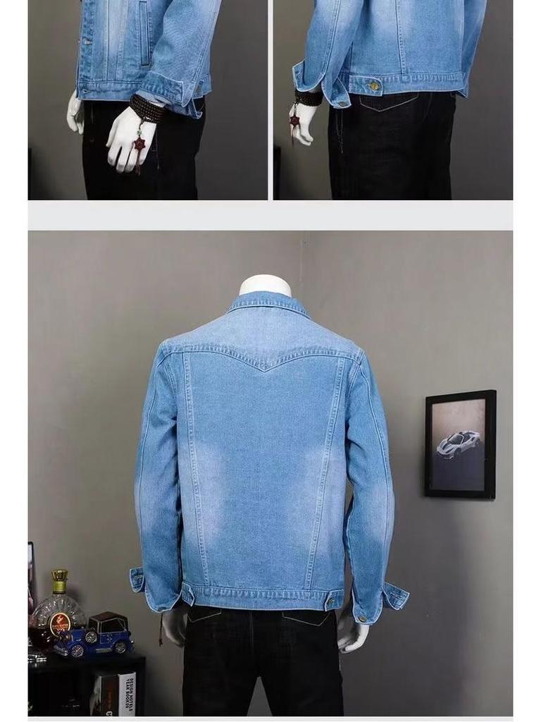 Men's Winter Thickened Velvet Denim Jacket, Korean Style, Versatile, Loose Fit, Warm Workwear, Trendy Large Size.
