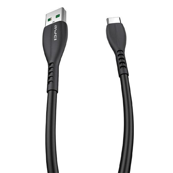 Kabel USB na USB-C AWEI 1m Szybkie ładowanie Czarny