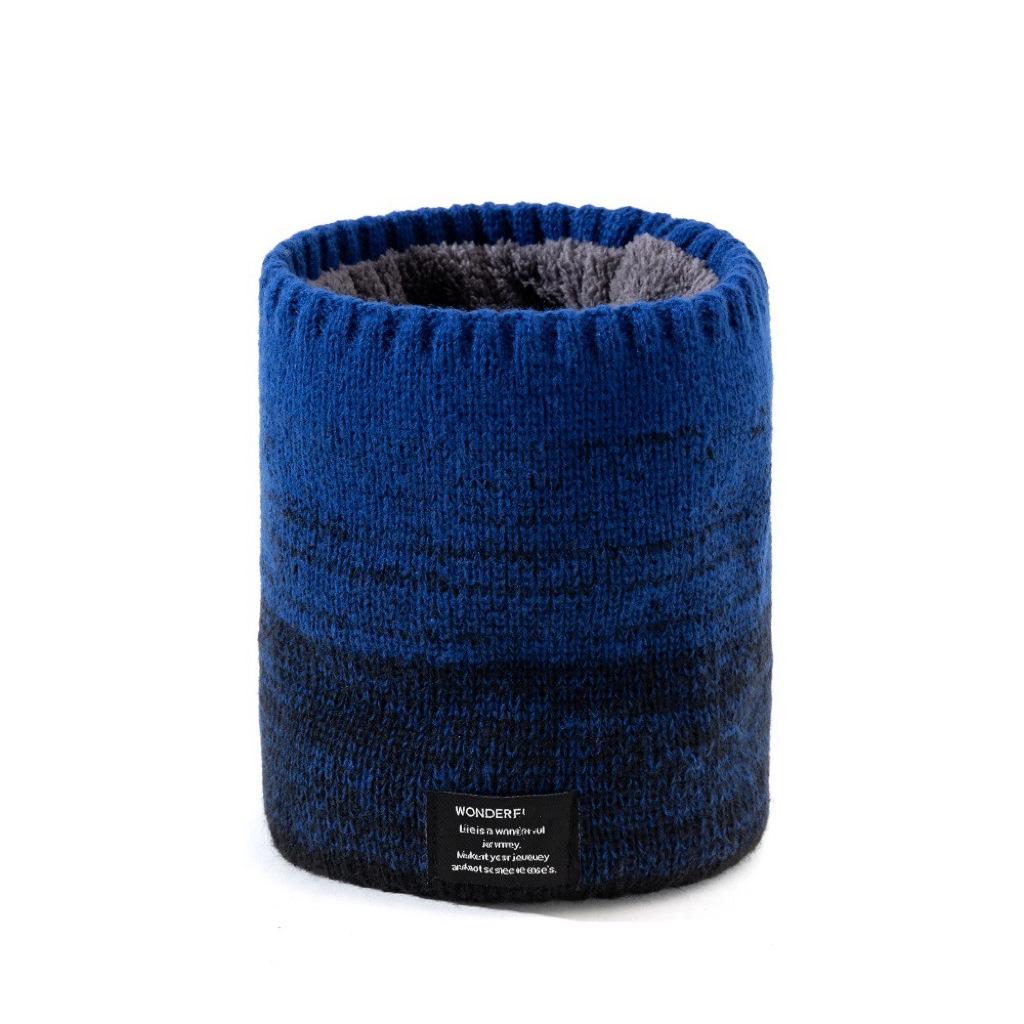

Unisex Double-Layer Thick Knit Scarf for Cold-Weather Cycling темно-синий