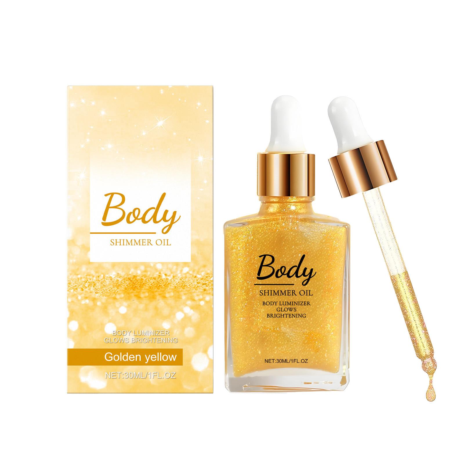 

Body Flash Oil Face Body Liquid Highlight Moisture Easy To Apply Party Focus Brightening 30 мл One Size золотой