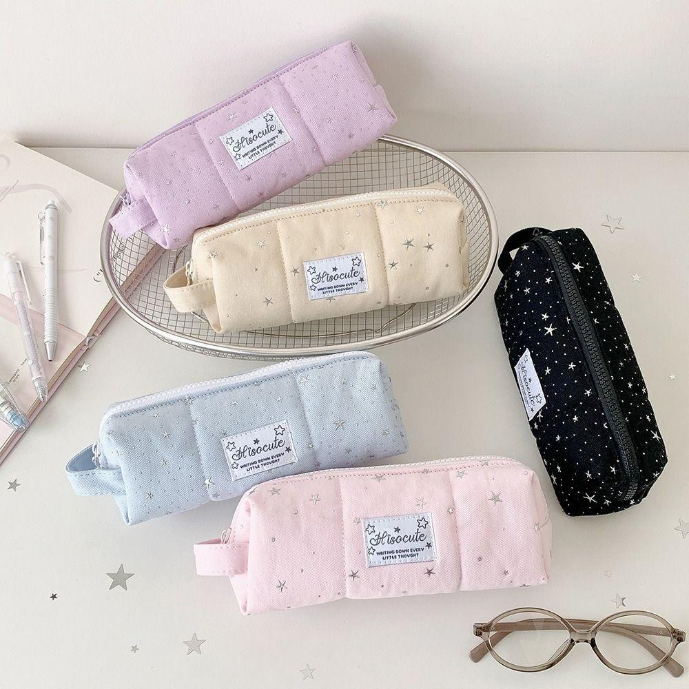 Portable Pencil Case Large Capacity Pencil Pouch Cute Pen Bag School Office Supplies