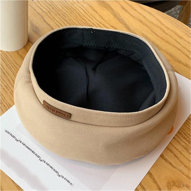 Winter and Autumn Fashion Solid Color Keep Warm Bailey Hat Women Retro Leisure Versatile Octagonal Hat Painter Artist Hats