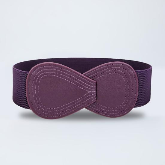 Imitation Leather Women Waistband Dress Shirt Top Versatile Belt Women Elastic Waist Cover Daily Dress Decoration