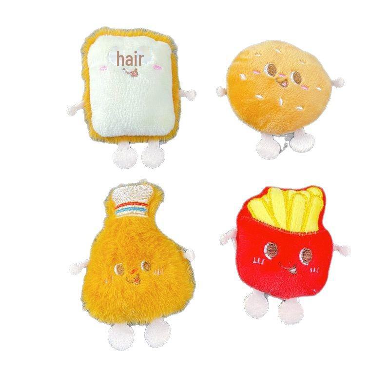 Cute Cartoon Accessories: Hamburger, French Fries, Chicken Legs, Bread Dolls, School Bags, Fun Pendants, Scarves, Gloves