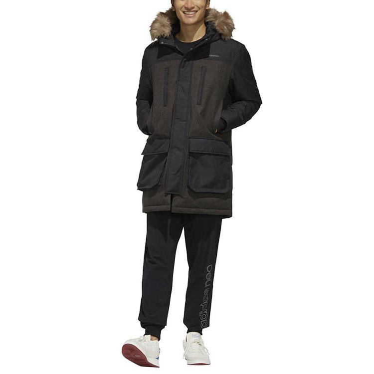 adidas Neo Winter Down Jacket Comfortable and Breathable Men Outerwear Black EI4393