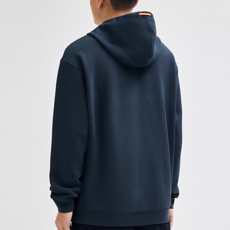 Anta Solid Color Hooded Sweatshirt Men Tops Crab-Gray 152331729-4