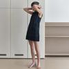 Elssibeui Stitched Pocket Mini Dress_Navy