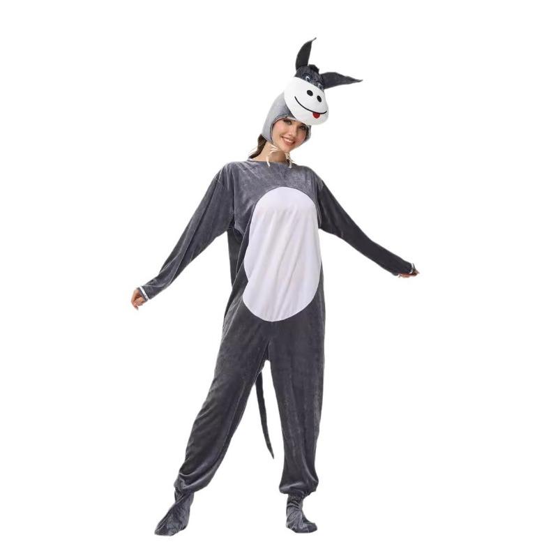 Halloween dance party suit adult cartoon animal onesie little donkey modeling performance suit