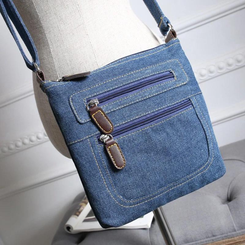 Fashion Shoulder Bags For Women Vintage Denim Crossbody Bag Female Compact Messenger Bags Casual Handbags Purse