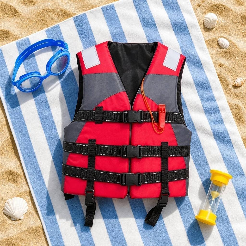 Kids Life Jacket for Boating, High Buoyancy Children's Life Vest with Adjustable Straps for