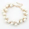 Kvinnor Faux Pearl Rhinestone Armband Armband Smycken Charm Xmas Gift