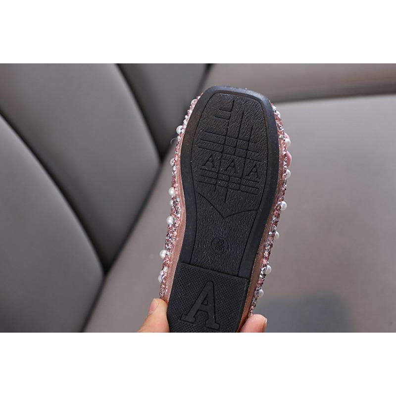 Autumn new style ladylike baby girl girls' princess rhinestone flat shoes, leather shoes, dance performance shoes