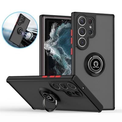 For Samsung Galaxy S25 Ultra 5G Case Car Magnetic Holder Ring Armor Cases For Sumsung S25 Plus S 25 S25Ultra Matte PC Back Cover