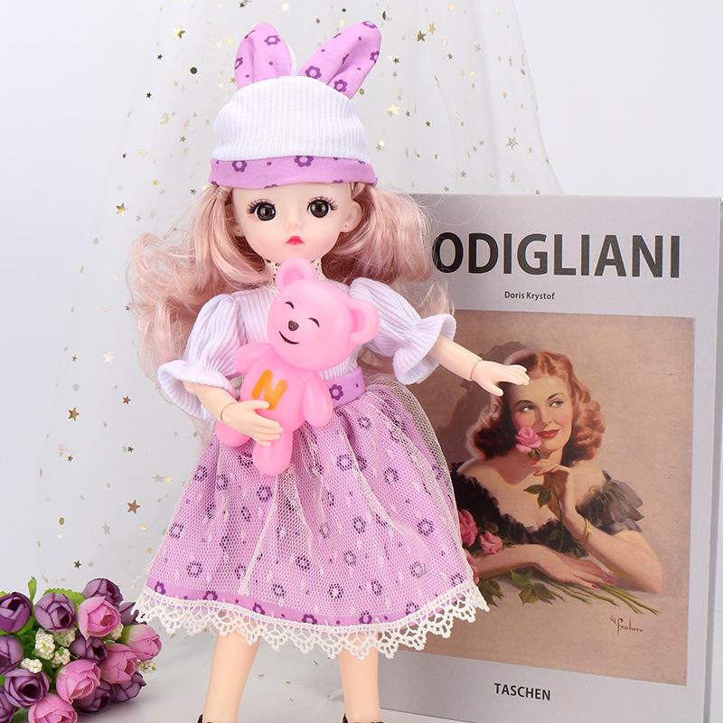 

30 см мини подвижная 20 шарнирная кукла игрушка для девочек 3D большие глаза BJD принцесса полная одежда коллекция платьев детская кукла подарок B