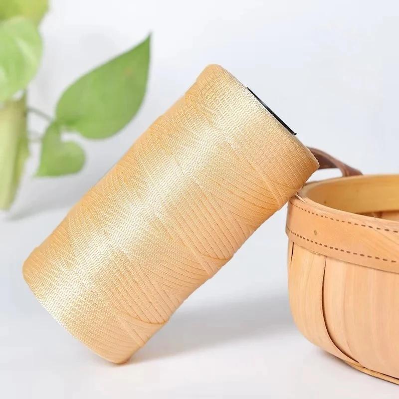 250g/Roll 2.5mm Ice Silk Thread Summer Crochet Yarn for DIY Knitting Bag Shoes Flat Hollow Yarn Hand-knitted Thread Supplies
