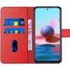 Case For Redmi Note 10-Note 10S (6.43") Red 360 Degree Protection Shockproof Leather Effect Anti Scratch