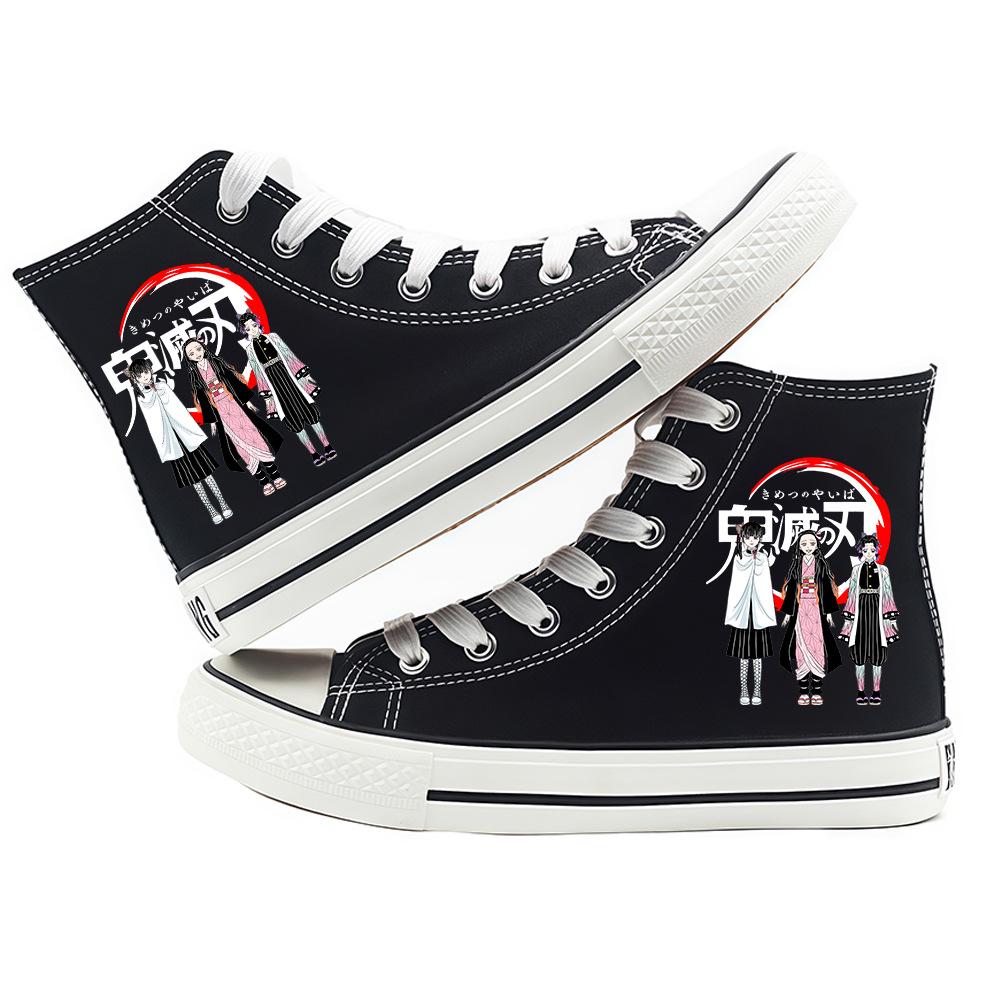 Scarpe da Ginnastica Alte in Tela Demon Slayer - Unisex Moda Cartoni Animati