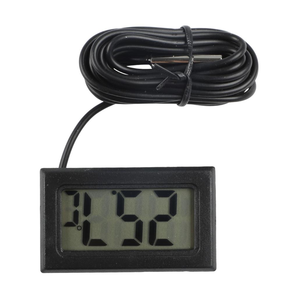 Mini Thermometer Temperatuur Display Digitaal Met Sonde 1m - 5m Zwarte Kabel -50 ° Tot + 110 ° C Huishoudelijke Artikelen Thermometer