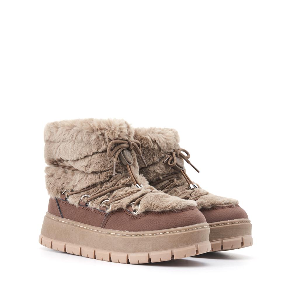 Pajar Women'S Shearling Boots Taupe/Dark Brown Pjr-B01019-Tup